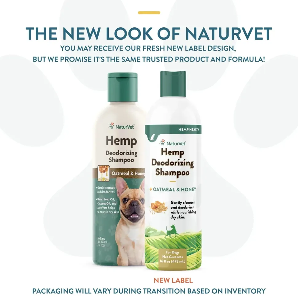 NaturVet Hemp Deodorizing Shampoo for Dogs 16-oz