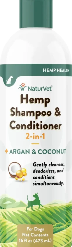NaturVet Hemp 2-in-1 Shampoo & Conditioner for Dogs 16-oz