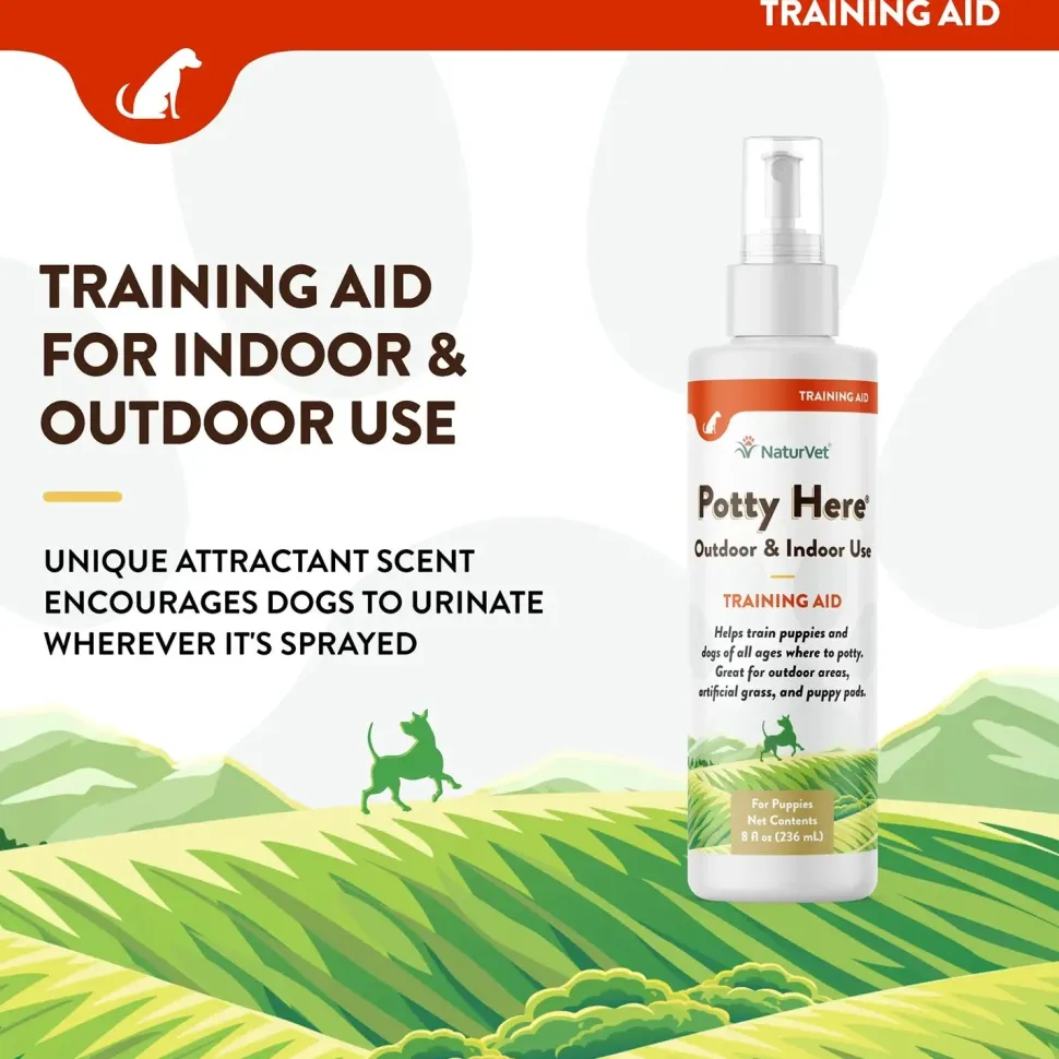NaturVet Potty Here Training Aid Spray for Puppies 8-oz