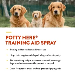 NaturVet Potty Here Training Aid Spray for Puppies 8-oz