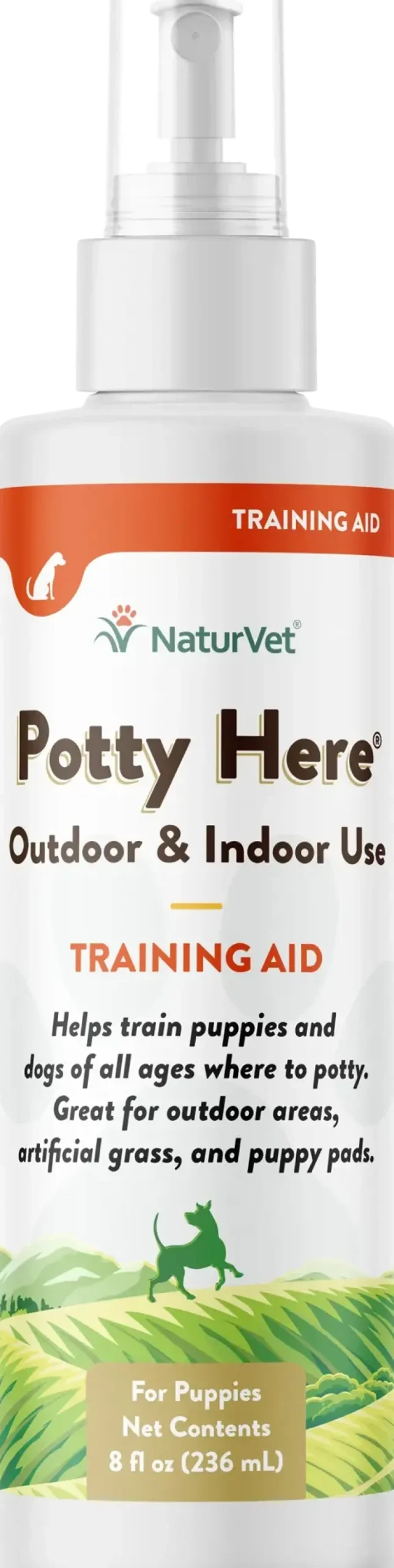 NaturVet Potty Here Training Aid Spray for Puppies 8-oz