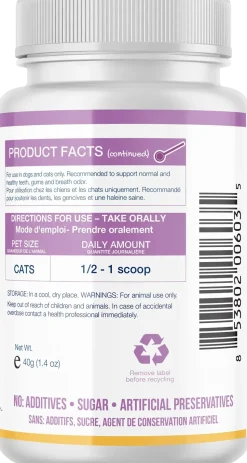 NaturVet Proden PlaqueOff Powder for Cats 40g