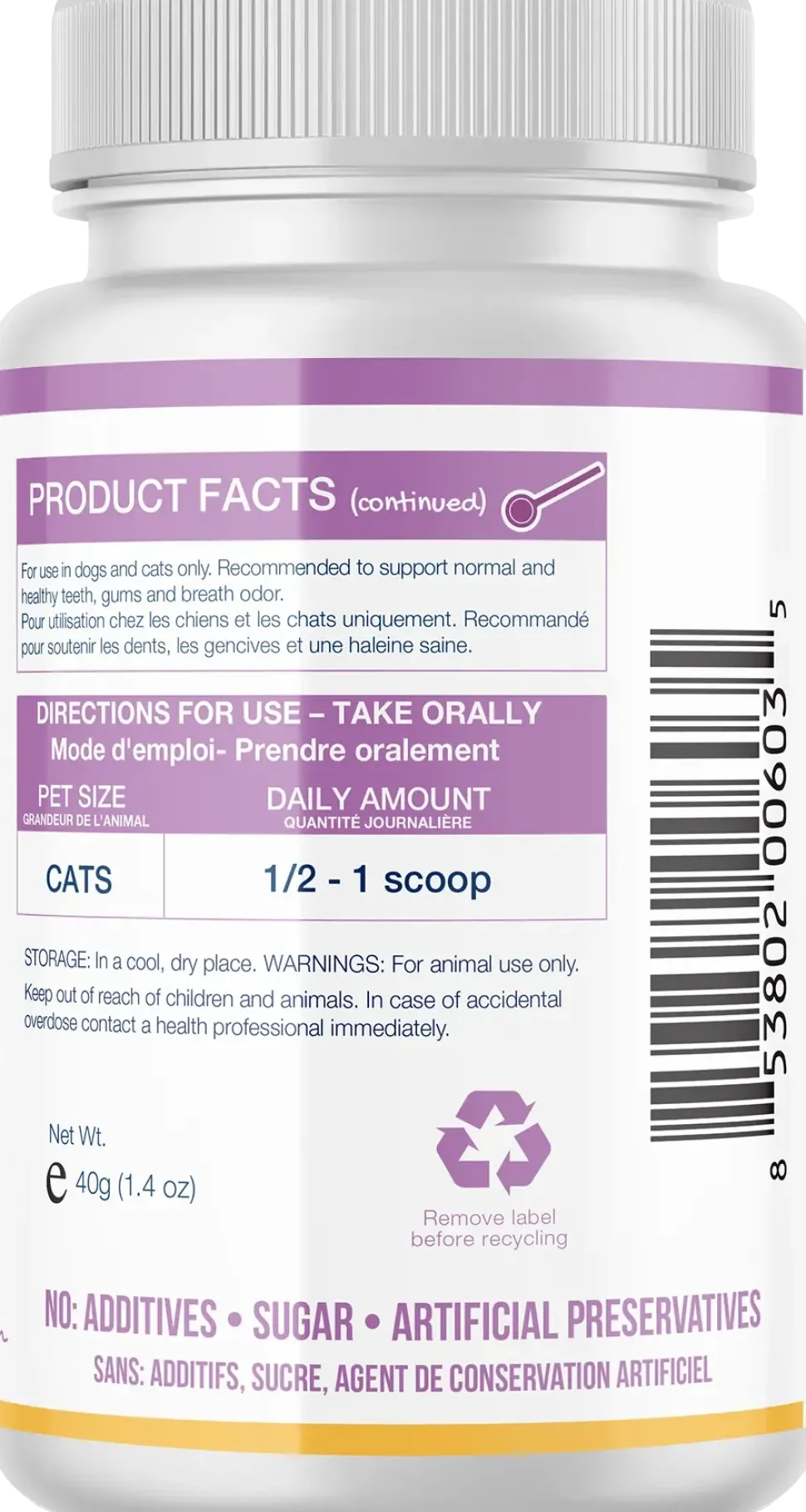 NaturVet Proden PlaqueOff Powder for Cats 40g