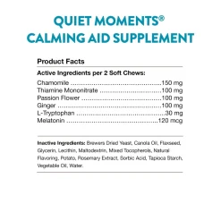 NaturVet Quiet Moments Calming Aid Plus Melatonin Soft Chews for Dogs 70 Count 5.4-oz