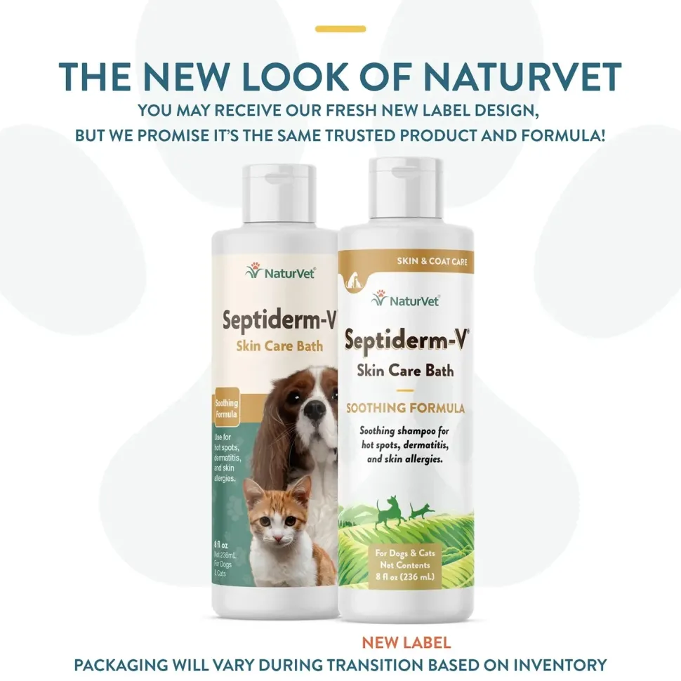 NaturVet Septiderm-V Skin Care Soothing Formula Lotion for Dogs & Cats 8-oz