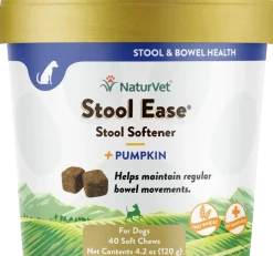 NaturVet Stool Ease Soft Chews for Dogs 40 Count 4.2-oz
