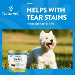 NaturVet Tear Stain Soft Chews for Dogs & Cats 70 Count 5.4-oz