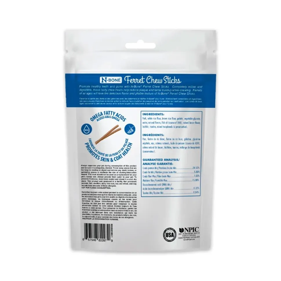 N-Bone Ferret Chew Sticks Bacon 1.87-oz