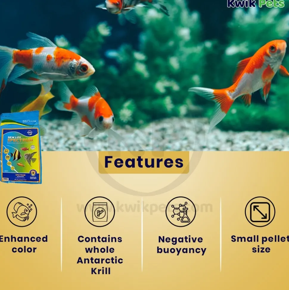 New Life Spectrum Color Enhancing Tropical Fish Food 1mm - 1.5mm Regular 600g