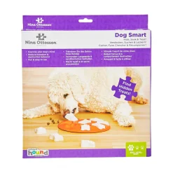 Nina Ottosson Smart Interactive Dog Toy Orange White 10.63-in