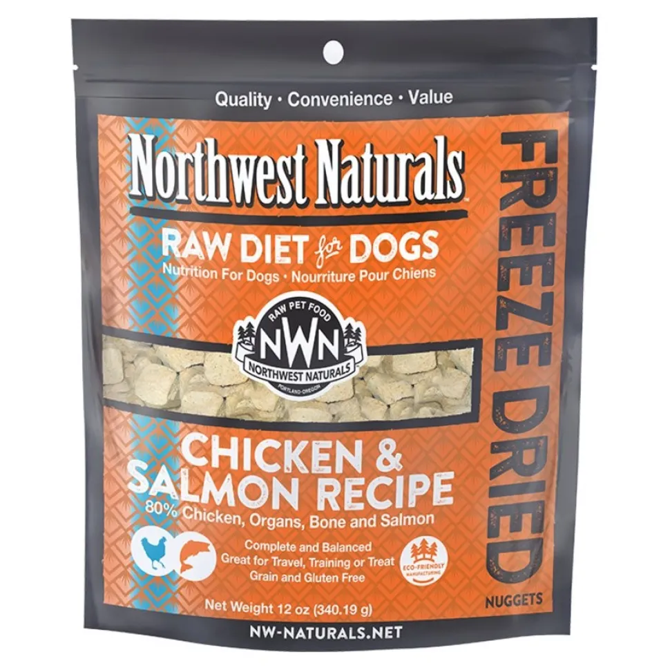 Northwest Naturals Freeze Dried Raw Diet Dog Food Chicken & Salmon Recipe 12-oz