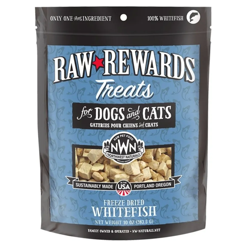 Northwest Naturals Raw Rewards Freeze Dried Dog & Cat Treats Whitefish 10-oz