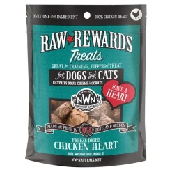 Northwest Naturals Raw Rewards Freeze Dried Dog & Cat Treats Chicken Heart 3-oz