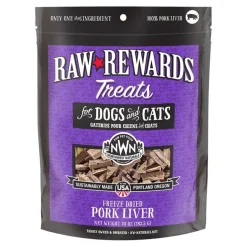 Northwest Naturals Raw Rewards Freeze Dried Dog & Cat Treats Pork Liver 10-oz