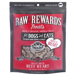 Northwest Naturals Raw Rewards Freeze Dried Dog & Cat Treats Beef Heart 10-oz