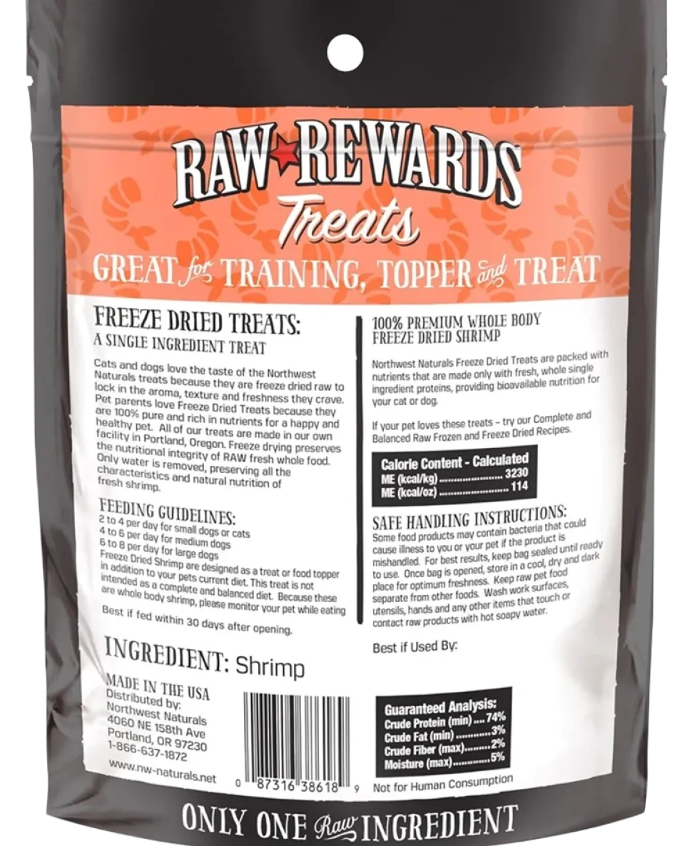 Northwest Naturals Raw Rewards Premium Freeze Dried Dog & Cat Treats Shrimp 1-oz