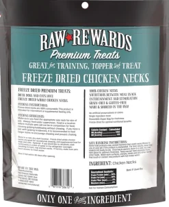 Northwest Naturals Raw Rewards Premium Freeze Dried Dog & Cat Treats Chicken Neck 4-oz