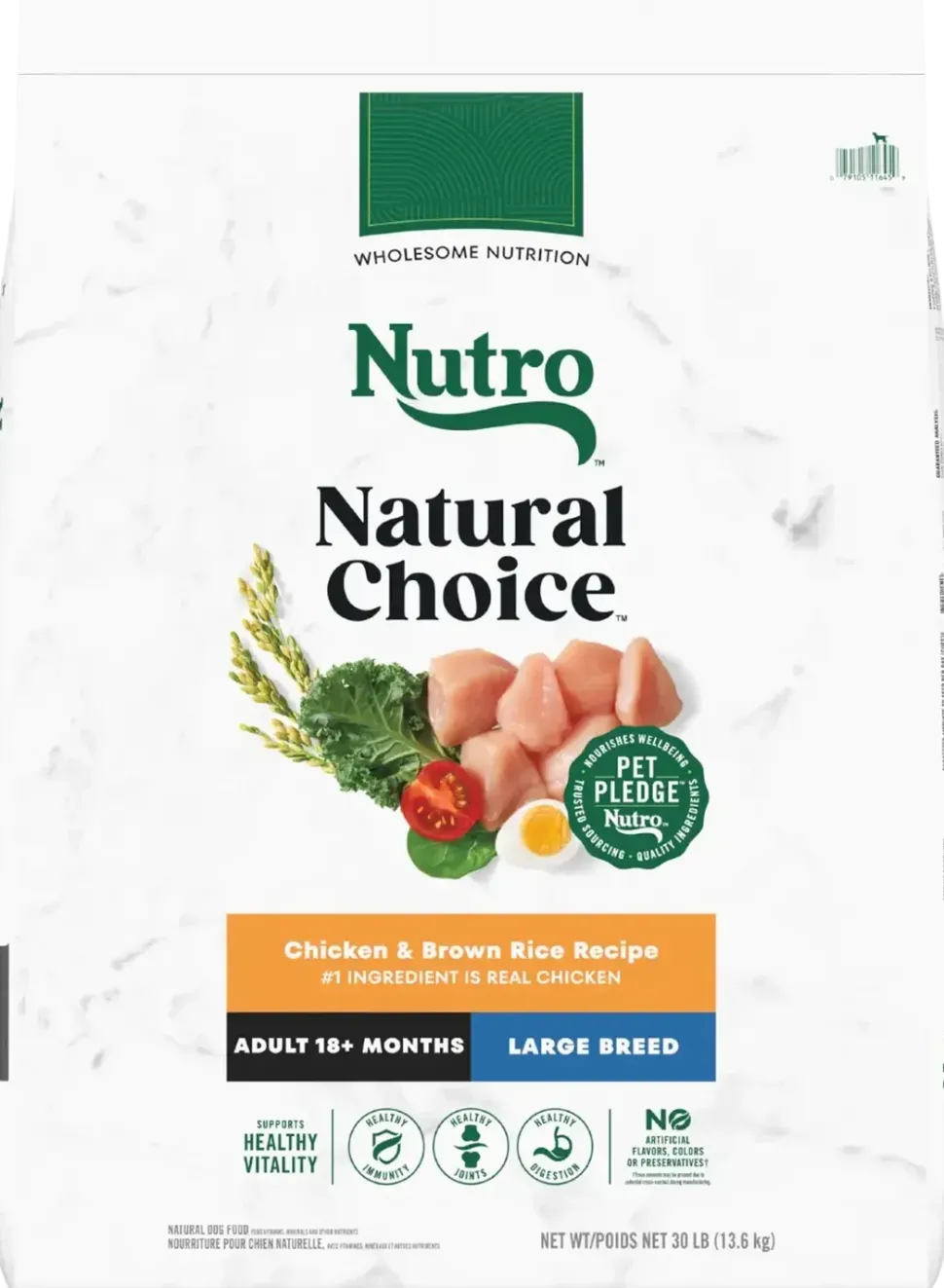 Nutro Natural Choice Chicken & Brown Rice Large Breed Adult Dry Dog Food 30-lb