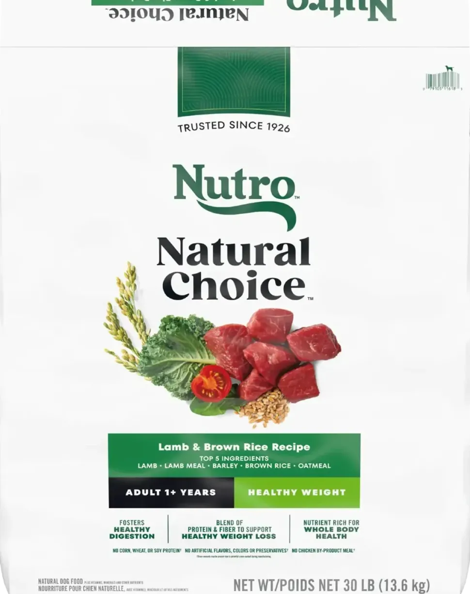 Nutro Natural Choice Lamb & Brown Rice Healthy Weight Adult Dry Dog Food 30-lb