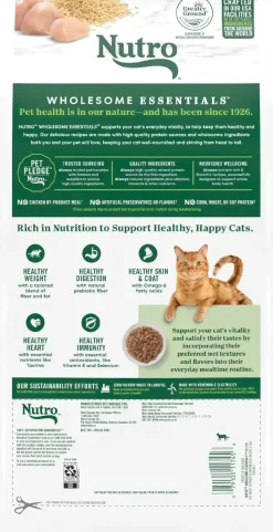Nutro Wholesome Essentials Chicken & Brown Rice Healthy Weight Indoor Adult Dry Cat Food 3-lb