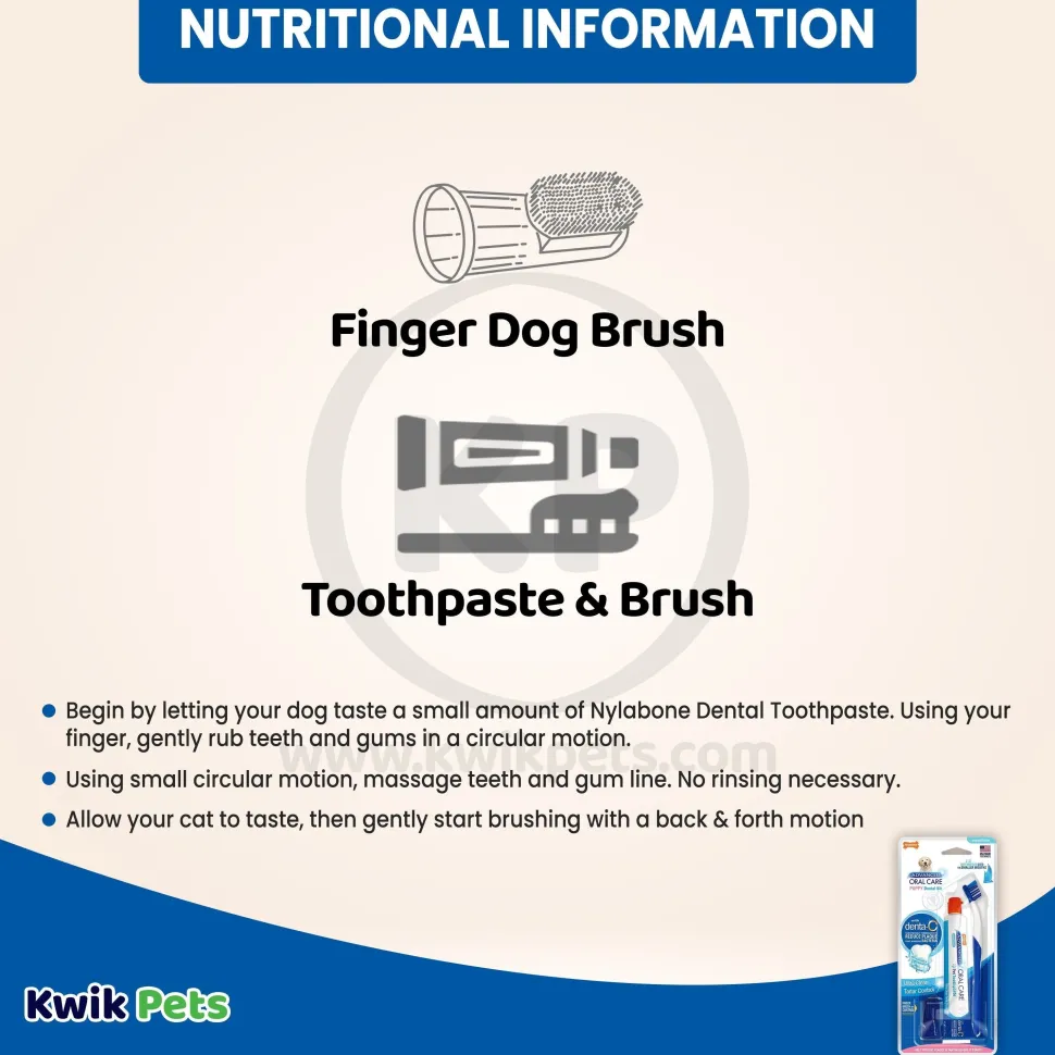 Nylabone Advanced Oral Care Puppy Dental Kit Original 2.5-oz 3 Count