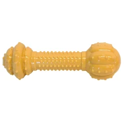 Nylabone Barbell Power Chew Durable Dog Toy Peanut Butter Medium/Wolf - Up To 35 lbs