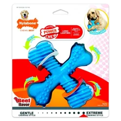 Nylabone Comfort Hold X Bone Power Chew Durable Dog Toy Beef Large/Giant - Up To 50 lbs