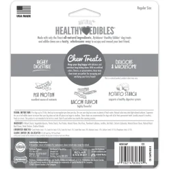 Nylabone Healthy Edibles All-Natural Long Lasting Dog Chew Treats Bacon Small/Regular - Up To 25 Ibs 3 Count