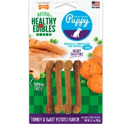 Nylabone Healthy Edibles Puppy Chew Treats Turkey & Sweet Potato XS/Petite - Up To 15 lbs 4 Count