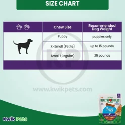 Nylabone Healthy Edibles Puppy Chew Treats Turkey & Sweet Potato Small/Regular - Up To 25 lbs 8 Count