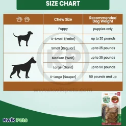 Nylabone Healthy Edibles Wild Natural Long Lasting Dog Chew Treats Bison Small/Regular - Up To 25 lbs 8 Count