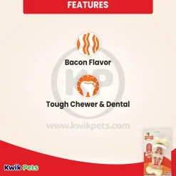 Nylabone Power Chew Action Ridges Dog Toy Bacon XL/Souper - 50+ lbs