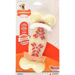 Nylabone Power Chew Action Ridges Dog Toy Bacon XL/Souper - 50+ lbs