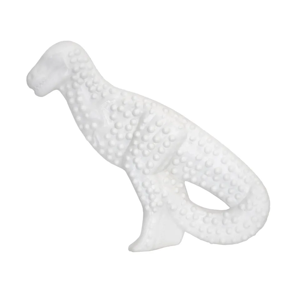 Nylabone Power Chew Dental Dinosaur Dog Toy Chicken White Small/Regular - Up To 25 Ibs