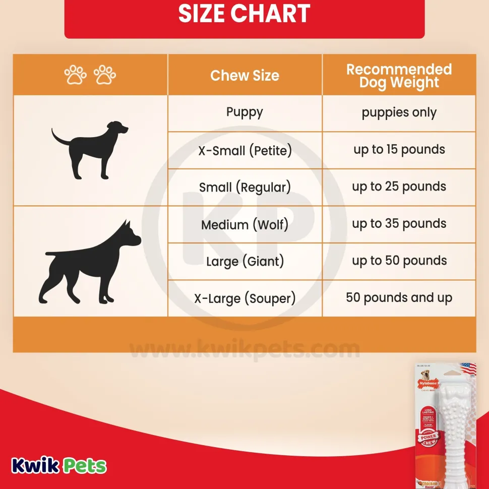 Nylabone Power Chew Dog Toy Chicken XL/Souper - 50+ lbs