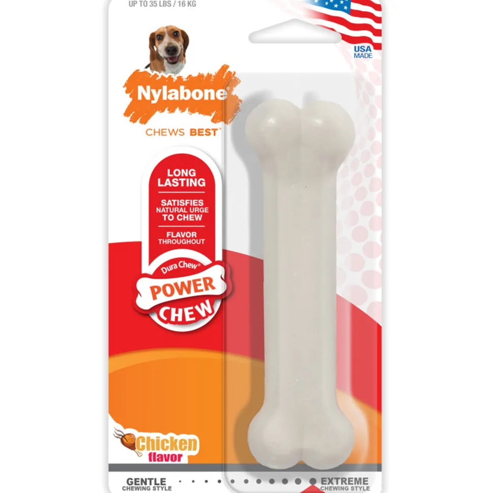 Nylabone Power Chew Dog Toy Chicken Medium/Wolf - Up To 35 lbs
