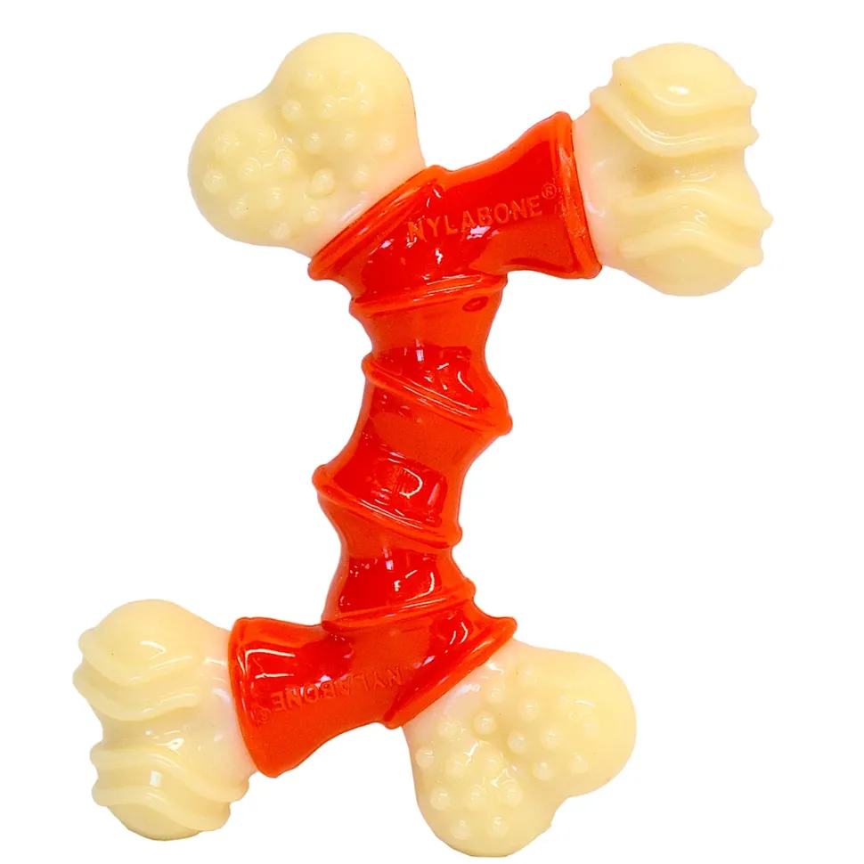 Nylabone Power Chew Double Bone Dog Toy Bacon XS/Petite - Up To 15 lbs