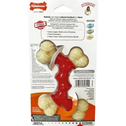 Nylabone Power Chew Double Bone Dog Toy Bacon Medium/Wolf - Up To 35 lbs