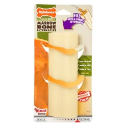 Nylabone Power Chew Giant Marrow Bone Alternative Dog Toy Beef Large/Giant - Up To 50 lbs