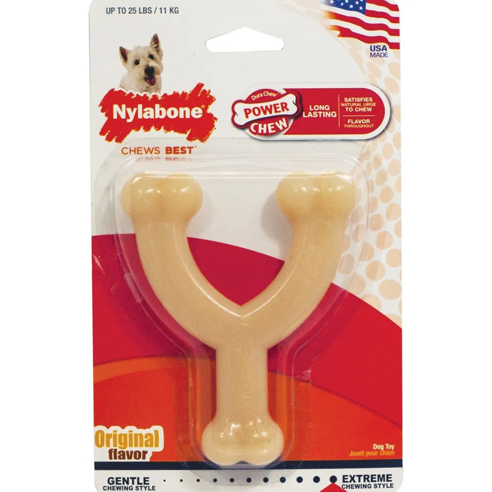 Nylabone Power Chew Original Wishbone Adult Dog Toy Small/Regular - Up To 25 lbs