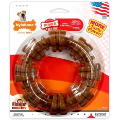 Nylabone Power Chew Textured Ring Dog Toy Medley Flavor XL/Souper - 50+ lbs