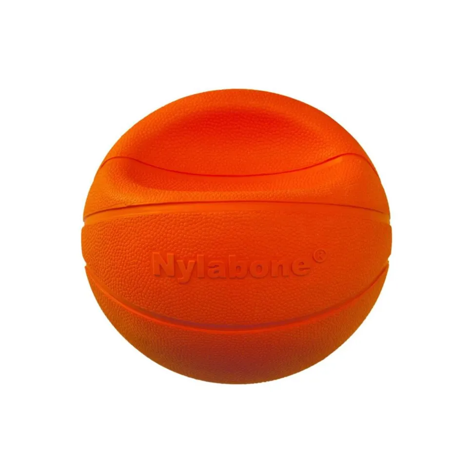 Nylabone Power Play Basketball B-Ball Gripz Dog Toy Large/Giant - Up To 50 lbs 6.5-in