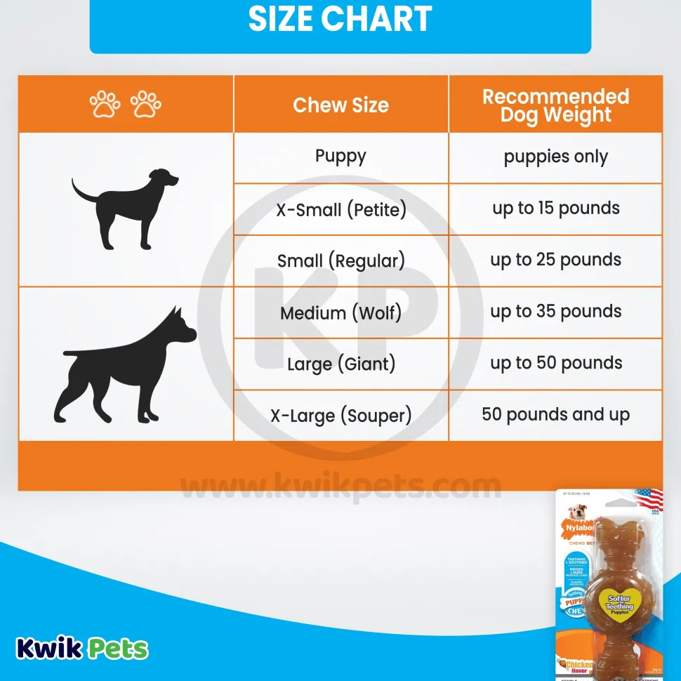 Nylabone Puppy Chew Ring Bone Teething Toy Chicken Medium/Wolf - Up To 35 lbs