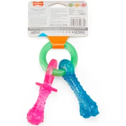 Nylabone Puppy Chew Teething Pacifier Toy Bacon Small/Regular - Up To 25 lbs