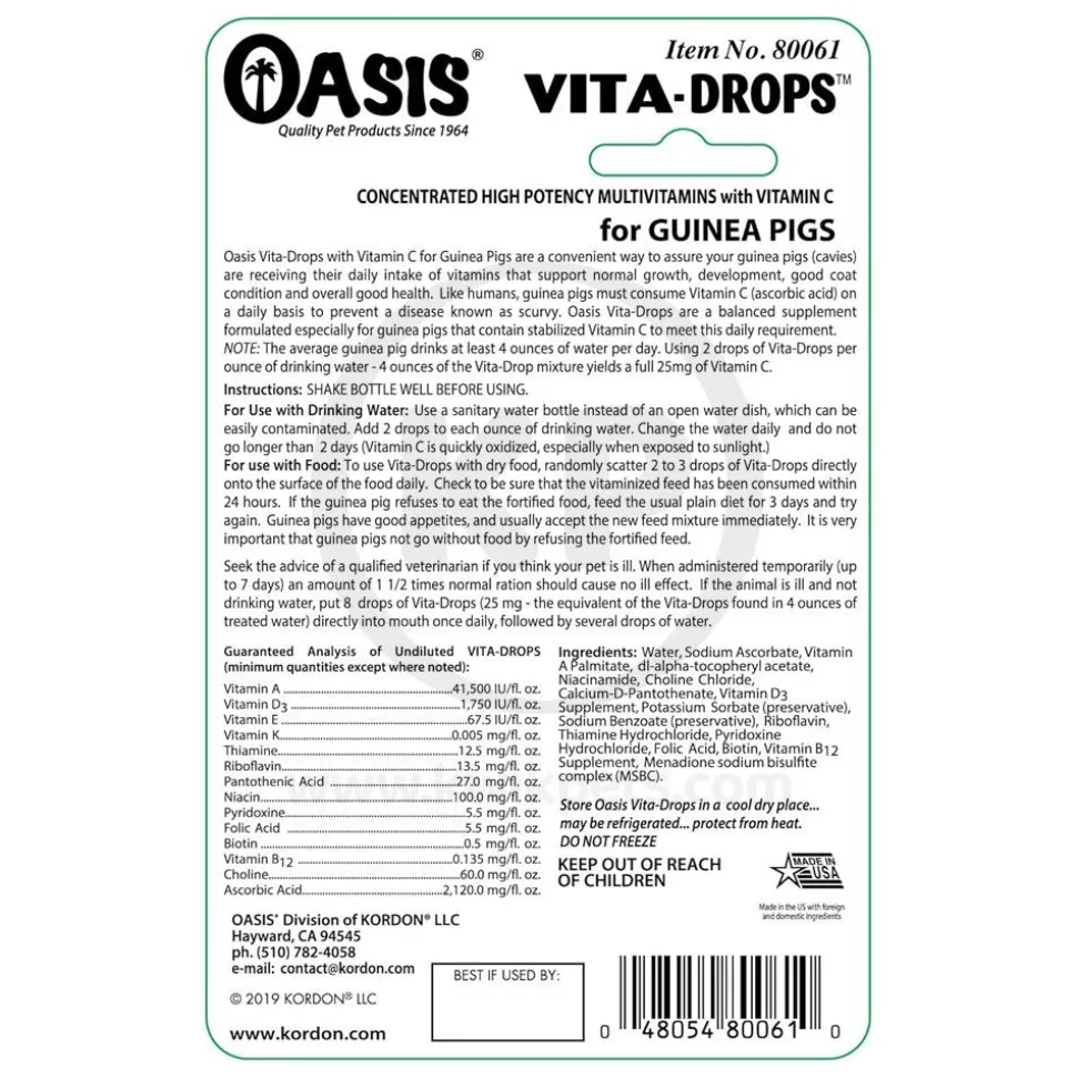 Oasis Vita-Drops High Potential Daily Multivitamin for Guinea Pigs 2-oz