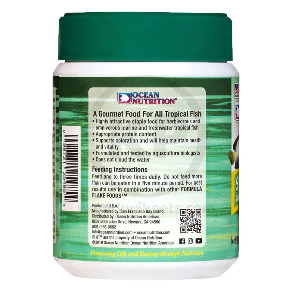 Ocean Nutrition Spirulina Flakes Fish Food 2.5-oz