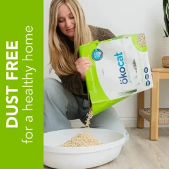 Okocat Dust Free Non-Clumping Paper Pellet Cat Litter 8-lb