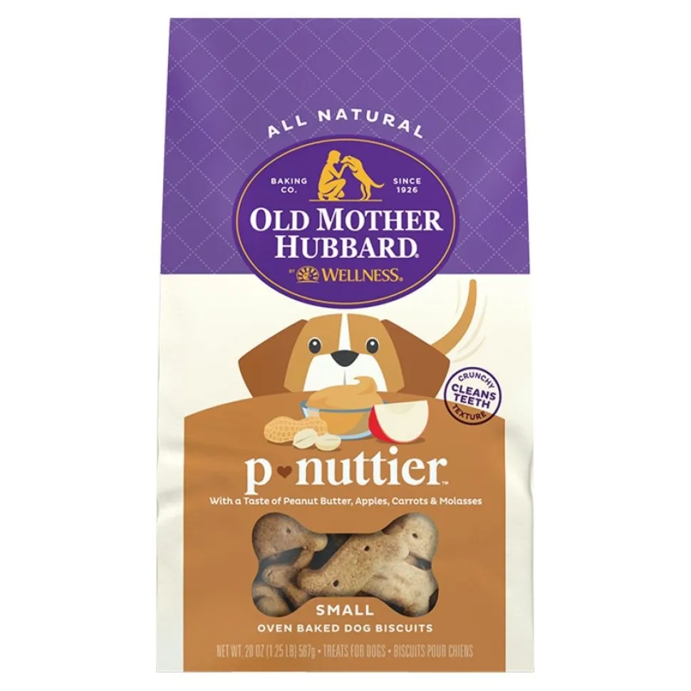 Old Mother Hubbard by Wellness Classic P-Nuttier Natural Small Oven-Baked Biscuits Dog Treats 20-oz