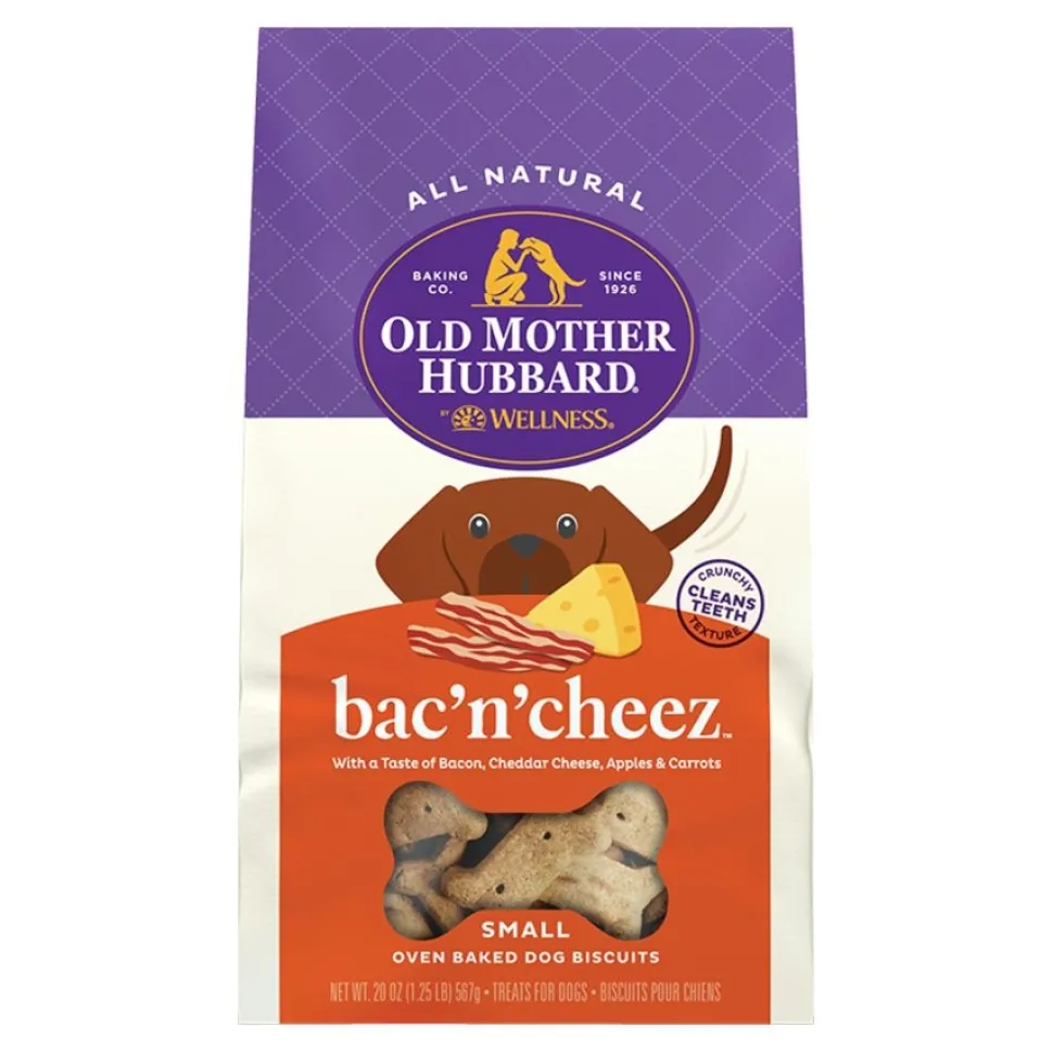 Old Mother Hubbard by Wellness Classic Bac'N'Cheez Natural Small Oven-Baked Biscuits Dog Treats 20-oz