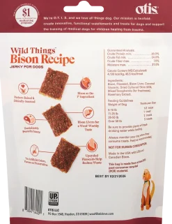 O.T.I.S. Wild Things Jerky Dog Treats Bison Recipe 4-oz